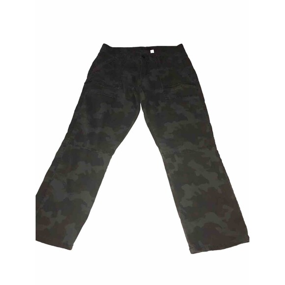 Supplies Women’s Green Capris Pants Camo Gorpcore Cabincore Cosplay Size 8 Boho - Picture 2 of 13